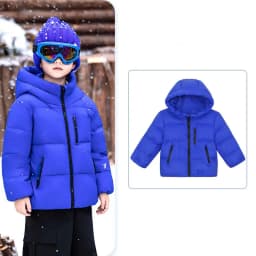 Children Boys Winter Duck Down Jackets Windproof Hooded Thick Warm Kids Boys Outerwear Coat Junior Boys Zipper Ski Coat Outfits
