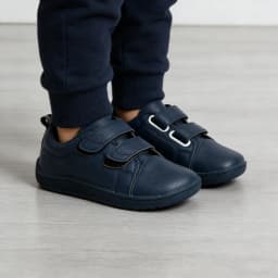 ZZFABER Soft Fiber Leather Casual Shoes Flixible Barefoot Sneakers for Boys