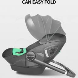 LUVCHAIN Baby Safety Stroller, Child Safety Seat, Newborn Baby Sleeping Basket Can Be Pushed in Both Directions Easy to Operate