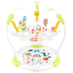 Baby Sky Jumperoo Baby Walker with Adjustable Heights, Toys & Music Box, Bouncy Chair with 360° Rotating Seat