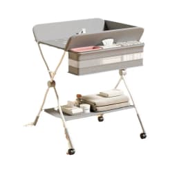 Multifunctional Baby Diaper-Changing Table Adjustable Baby Caring Table Newborn Removable Folding Diaper Changing Table