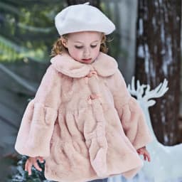 Dave Bella Children's Plush Cotton Coat Autumn Winter Girls' Thickened Warmth Jacket Party Outerwear Children Clothing DB4253769