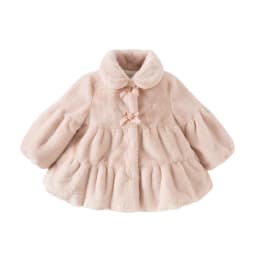 Dave Bella Children's Plush Cotton Coat Autumn Winter Girls' Thickened Warmth Jacket Party Outerwear Children Clothing DB4253769