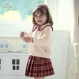 Dave Bella Children's Half Skirt Set Autumn Spring Girls Top Skirts Two Piece Set Sweet Elegant Dresses Kids Clothing DB3241637