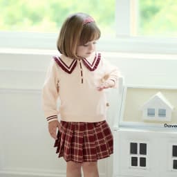 Dave Bella Children's Half Skirt Set Autumn Spring Girls Top Skirts Two Piece Set Sweet Elegant Dresses Kids Clothing DB3241637