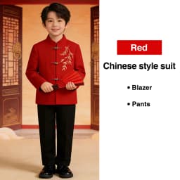 Chinese Traditional Clothes Boys Suit for Kids New Year Outfit Easter Church Wedding Halloween Birthday Party Gift Perform Set