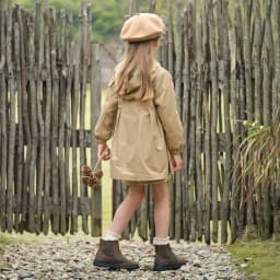 Dave Bella Girls Coats Autumn Winter Cotton Padded Children Casual Hooded Jacket Khaki Outerwear Outdoor Kids Clothing DK3252626