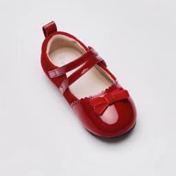 Dave Bella Children Leather Shoes Autumn Spring Girls Retro Red Shoes Anti Slip Kids Soft Princess Shoes Elegant Party DB1260037