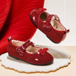 Dave Bella Children Leather Shoes Autumn Spring Girls Retro Red Shoes Anti Slip Kids Soft Princess Shoes Elegant Party DB1260037