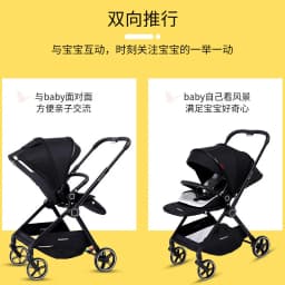 Highview Baby Stroller Can Sit or Lie Down, Lightweight and Foldable, Newborn Baby Umbrella Stroller,Four-wheel Two-way Stroller