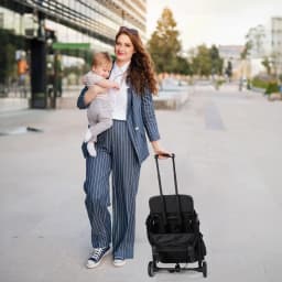 Baby Stroller Pushchair, One-Hand Foldable Compact Travel Stroller Buggy with Rain Cover&Mosquito Net, Lightweight Baby Pram