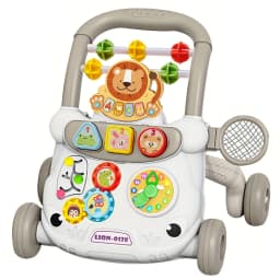 Baby Push Walker with Music Activity Center Multifunction Cartoon Learning Toddler Walker Toys for 18M+ Boys Girls