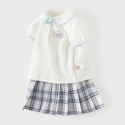 Dave Bella Girls Polo T-shirt Skirt Sets 1-7 Years 2PCS Short Sleeve Top Pleat Skirt Suits Summer Outdoor Clothes Set DB2262214