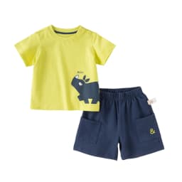 Dave Bella Boys Summer T-shirt 2PCS Set Childern Short Sleeve Top+Shorts Suits Kids Clothing Casual Trousers Pullover DB2262032