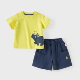Dave Bella Boys Summer T-shirt 2PCS Set Childern Short Sleeve Top+Shorts Suits Kids Clothing Casual Trousers Pullover DB2262032