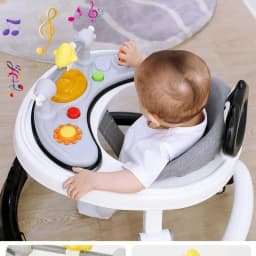 Anti O-shaped Legs Baby Walker Multifunctional Music Anti-Fall Anti-Roll Design Infant Walker for Baby Boys Girls Household Use