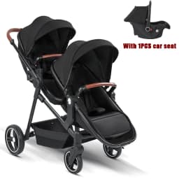 Twin Stroller 3in1 with Car Seats. Can Be Taken on Board An Airplane. Can Be Disassembled Into A Lightweight Baby Stroller