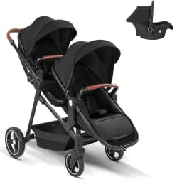 Twin Stroller 3in1 with Car Seats. Can Be Taken on Board An Airplane. Can Be Disassembled Into A Lightweight Baby Stroller