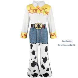 Cowgirls Costume for Halloween Girl Cartoon Cosplay Top Pants Belt Set Carnival Stage Performance Fancy Clothes