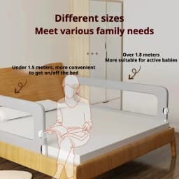 IMBABY Folding Bed Rail for Toddlers,Baby Bed Rail Guard with Reinforced Anchor Safety System,Fit Bunk,Full Size,Queen,King,Twin