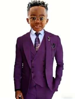Txjojn Stylish Kids Suit Set 3 Pieces Wedding Ring Bearer Outfit High Quality Boys Slim Fit Suits Birthday Party Wear Plus Size