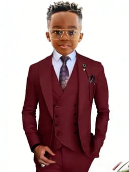 Txjojn Stylish Kids Suit Set 3 Pieces Wedding Ring Bearer Outfit High Quality Boys Slim Fit Suits Birthday Party Wear Plus Size