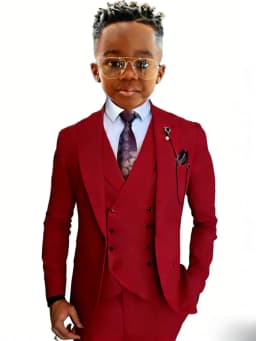 Txjojn Stylish Kids Suit Set 3 Pieces Wedding Ring Bearer Outfit High Quality Boys Slim Fit Suits Birthday Party Wear Plus Size