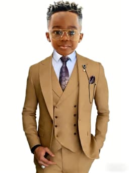 Txjojn Stylish Kids Suit Set 3 Pieces Wedding Ring Bearer Outfit High Quality Boys Slim Fit Suits Birthday Party Wear Plus Size