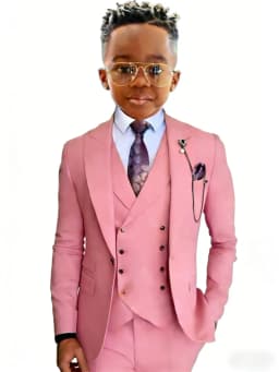 Txjojn Stylish Kids Suit Set 3 Pieces Wedding Ring Bearer Outfit High Quality Boys Slim Fit Suits Birthday Party Wear Plus Size