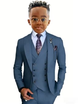 Txjojn Stylish Kids Suit Set 3 Pieces Wedding Ring Bearer Outfit High Quality Boys Slim Fit Suits Birthday Party Wear Plus Size