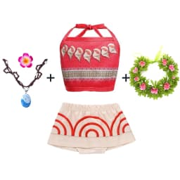 2026 Summer Kids Moana Ocean Adventure Princess Dress Twin Girls Sleeveless Outfit Halloween Party Cosplay Costume