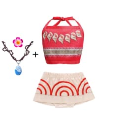 2026 Summer Kids Moana Ocean Adventure Princess Dress Twin Girls Sleeveless Outfit Halloween Party Cosplay Costume