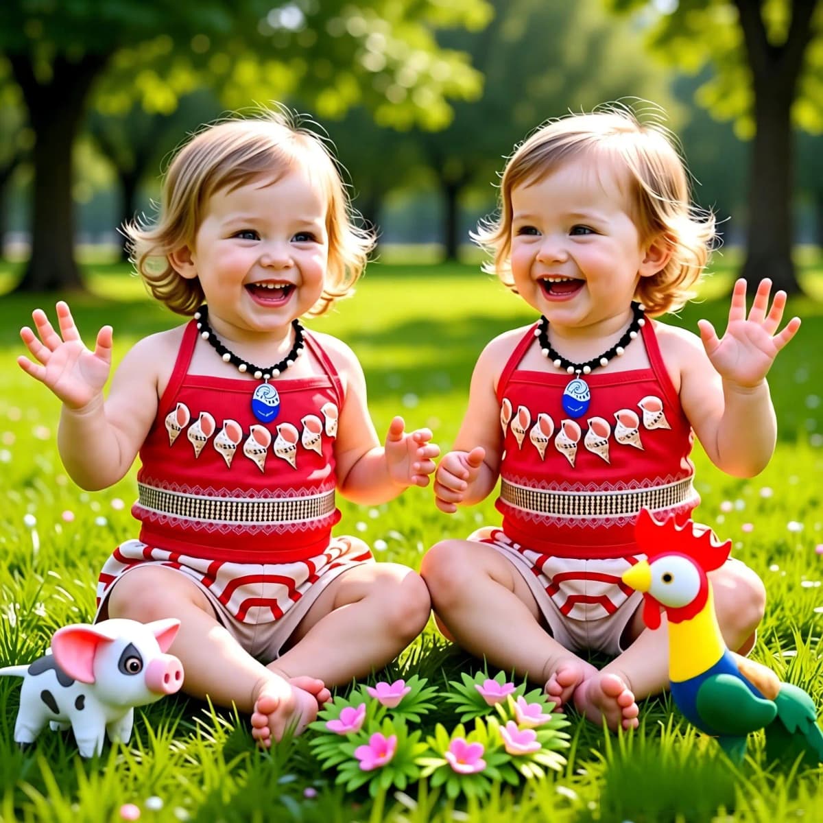 2026 Summer Kids Moana Ocean Adventure Princess Dress Twin Girls Sleeveless Outfit Halloween Party Cosplay Costume