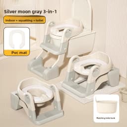 3-in-1 Foldable Potty Training Seat with Step Ladder | Adjustable Toddler Toilet Trainer for Kids, Anti-Slip & Easy to Store