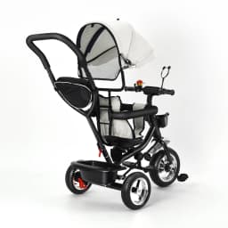 Children's Tricycle with Reversible Seat, Kids' Bike Tricycle with Storage Space, Sunshade, Push Tricycle for Girls and Boys