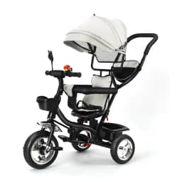 Children's Tricycle with Reversible Seat, Kids' Bike Tricycle with Storage Space, Sunshade, Push Tricycle for Girls and Boys