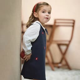 Dave Bella Girls Knitted Dress Spring Autumn Children Clothes Kids Sweet Elegant Dress Long Sleeve Outdoor Charm Party DB1260579