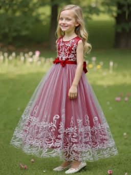 2026 Flower Girl Dresses For Weddings Lace Luxury Vestidos Princess Birthday Party Bridesmaid Dress For Kid 5-12 Years BIBIHOU