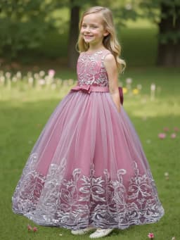 2026 Flower Girl Dresses For Weddings Lace Luxury Vestidos Princess Birthday Party Bridesmaid Dress For Kid 5-12 Years BIBIHOU