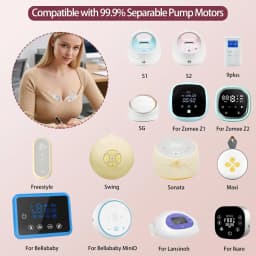 Wearable Milk Collection for Spectra S1 S2 9 Plus and SG, Wearable Breast Pump Collection Cup Compatible with Spectra