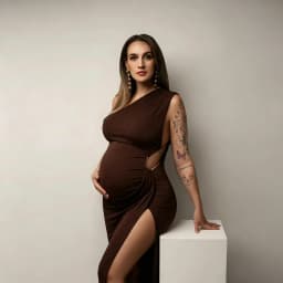 Pregnancy Photography Outfit One Shoulder Sleeveless Side Slit Dress Photography Dress For Women Photography Studio Clothing