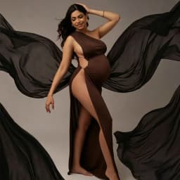 Pregnancy Photography Outfit One Shoulder Sleeveless Side Slit Dress Photography Dress For Women Photography Studio Clothing