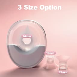 Wearable Electric Breast Pump with Breast Pump Bag, Strong Suction & Low Noise, 4 Modes 12 Levels, Includes 19/21/24mm Flanges