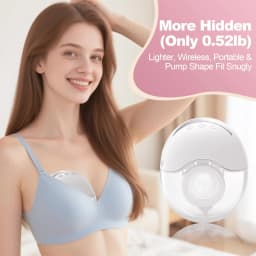 Wearable Electric Breast Pump with Breast Pump Bag, Strong Suction & Low Noise, 4 Modes 12 Levels, Includes 19/21/24mm Flanges