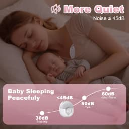 Wearable Electric Breast Pump with Breast Pump Bag, Strong Suction & Low Noise, 4 Modes 12 Levels, Includes 19/21/24mm Flanges