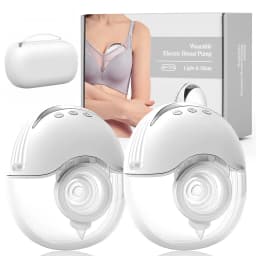 Wearable Electric Breast Pump with Breast Pump Bag, Strong Suction & Low Noise, 4 Modes 12 Levels, Includes 19/21/24mm Flanges
