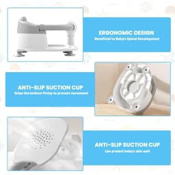 Baby Bath Seat for Babies 6 Months Plus.Cute Bear Non-Slip Baby Bath Chair Safe Infant & Newborn Bathtub Chair