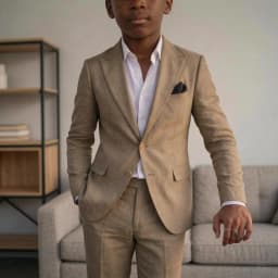 Linen Boy Suits Soft Two Pieces Wedding Slim Fit Minimalist Style for Junior Model Proms Family Summer Celebrations 2026