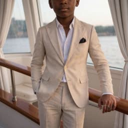 Linen Boy Suits Soft Two Pieces Wedding Slim Fit Minimalist Style for Junior Model Proms Family Summer Celebrations 2026