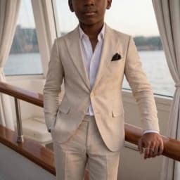 Linen Boy Suits Soft Two Pieces Wedding Slim Fit Minimalist Style for Junior Model Proms Family Summer Celebrations 2026